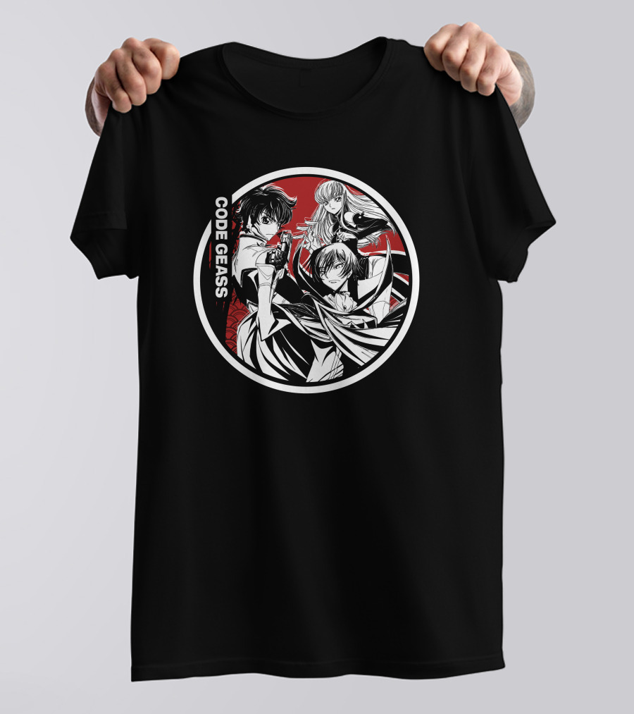 Code Geass Iconic Characters Dynamic Black And Red T-Shirt