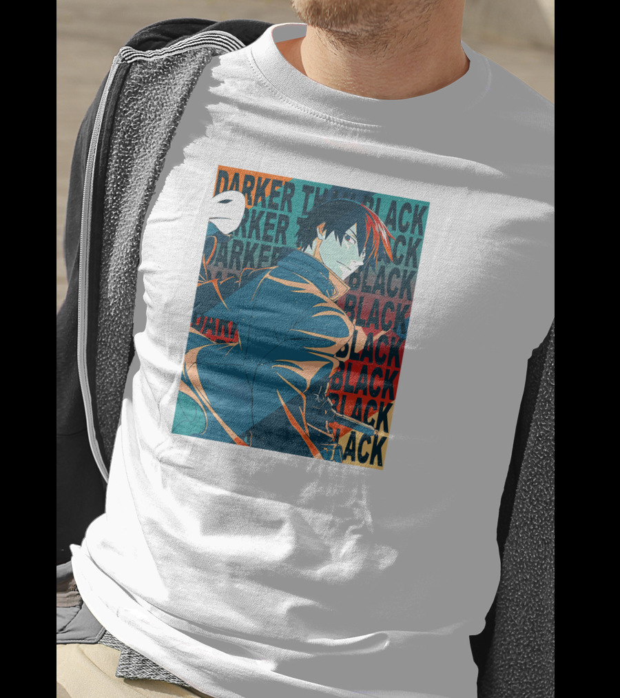 Darker Than Black Anime Character Mask T-Shirt