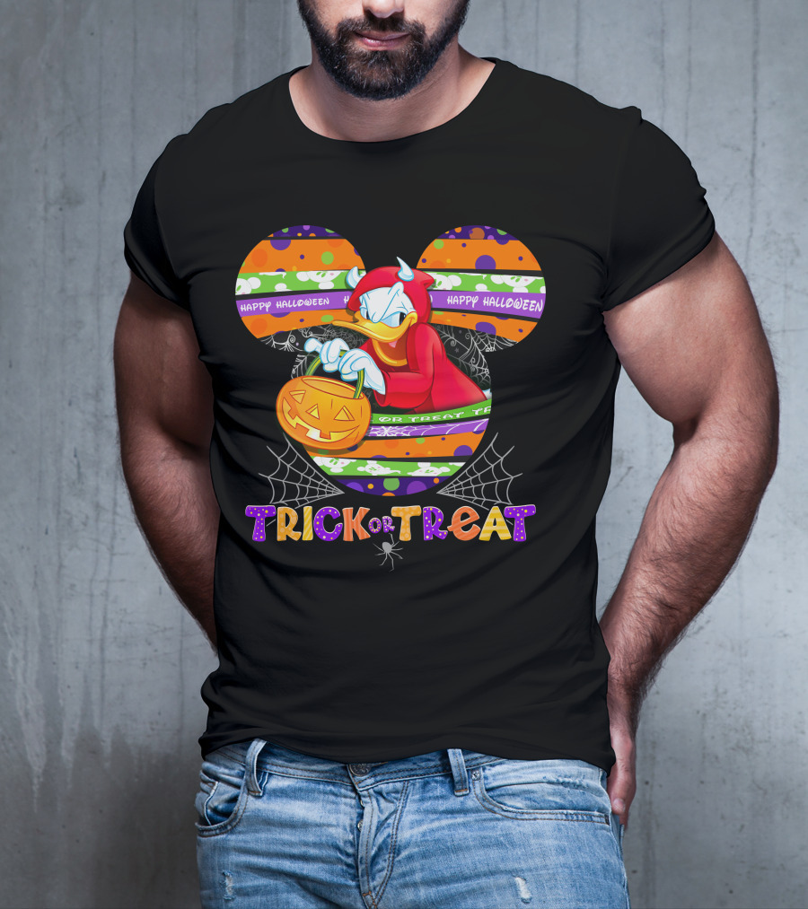 Happy Halloween Trick Or Treat Donald Duck T-Shirt