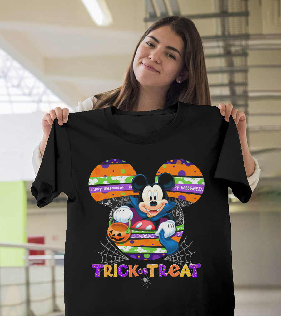 Happy Halloween Mickey Trick Or Treat T-Shirt