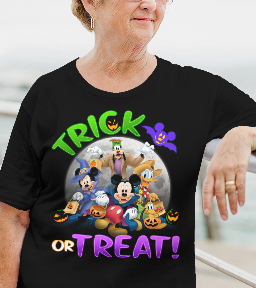 Mickey And Friends Trick Or Treat Halloween Moon Magic T-Shirt