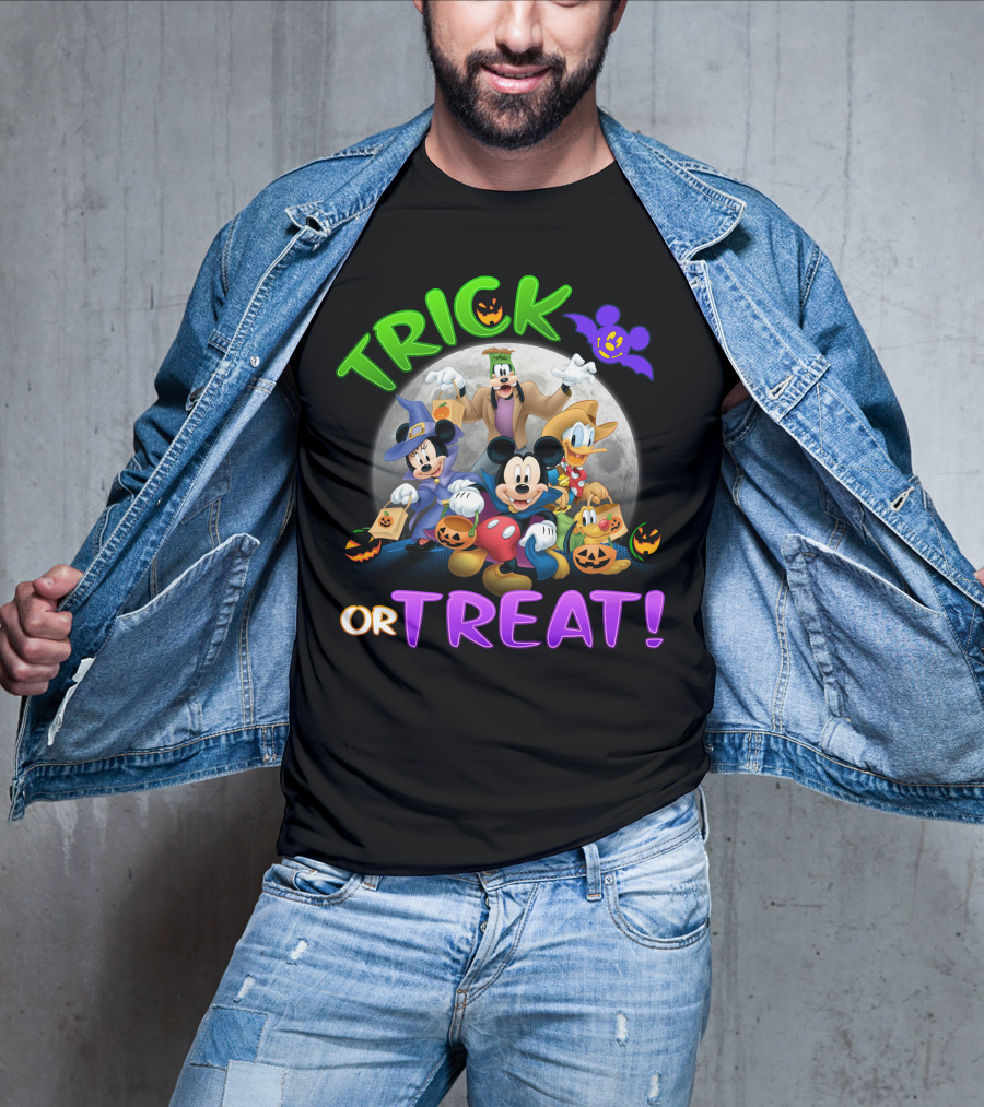 Mickey And Friends Trick Or Treat Halloween Moon Magic T-Shirt