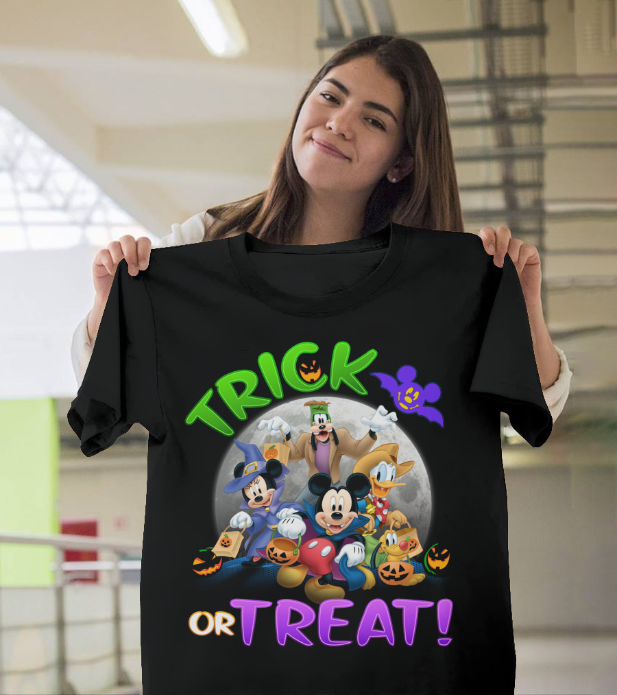 Mickey And Friends Trick Or Treat Halloween Moon Magic T-Shirt