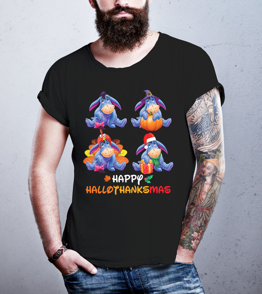 Eeyore Happy Hallowthanksmas T-Shirt