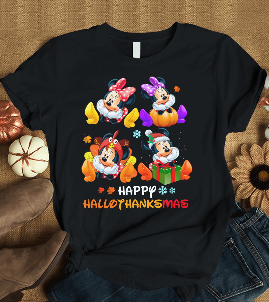 Happy Hallothanksmas Minnie Celebrations T-Shirt