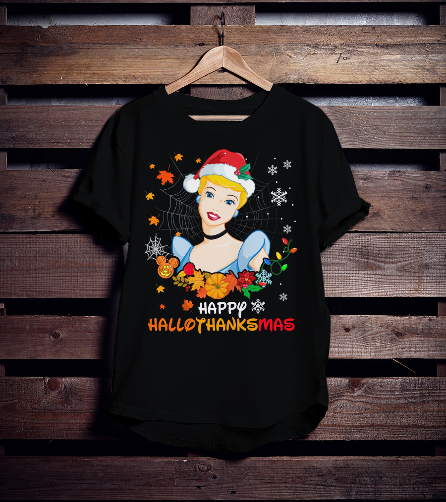 Cinderella Happy Hallothanksmas Holiday Celebration T-Shirt