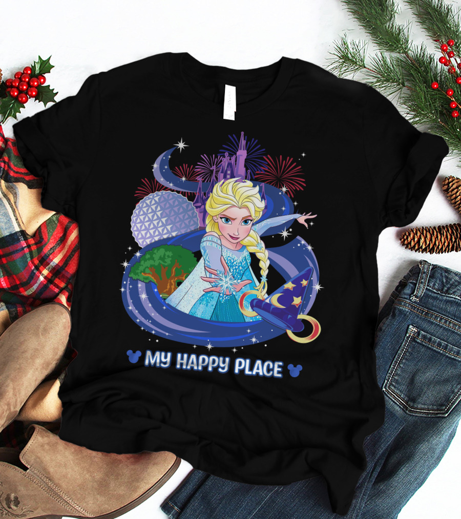 Elsa My Happy Place Disney Frozen Magic Fantasyland T-Shirt