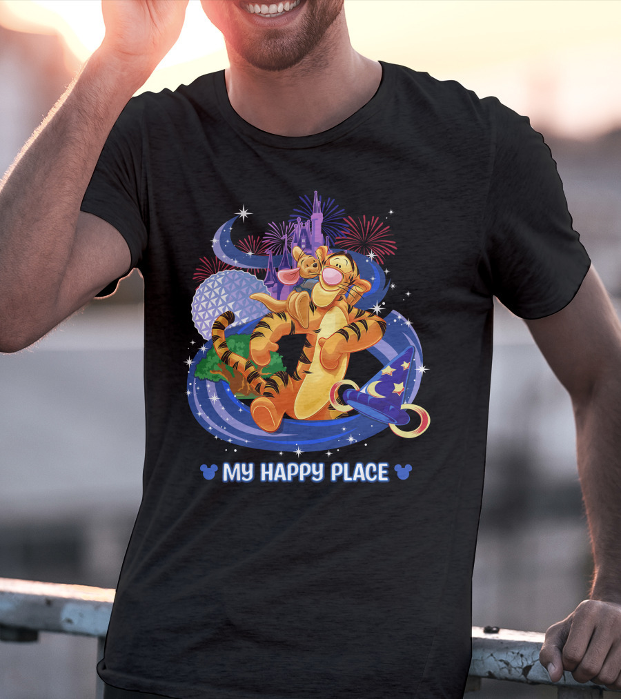 My Happy Place Tigger Disney Magic Kingdom Celebration T-Shirt