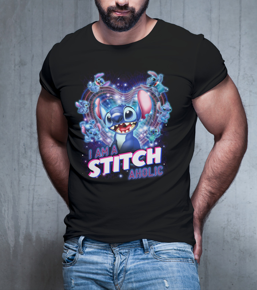 I Am A Stitch Aholic Lilo And Stitch Fan T-Shirt
