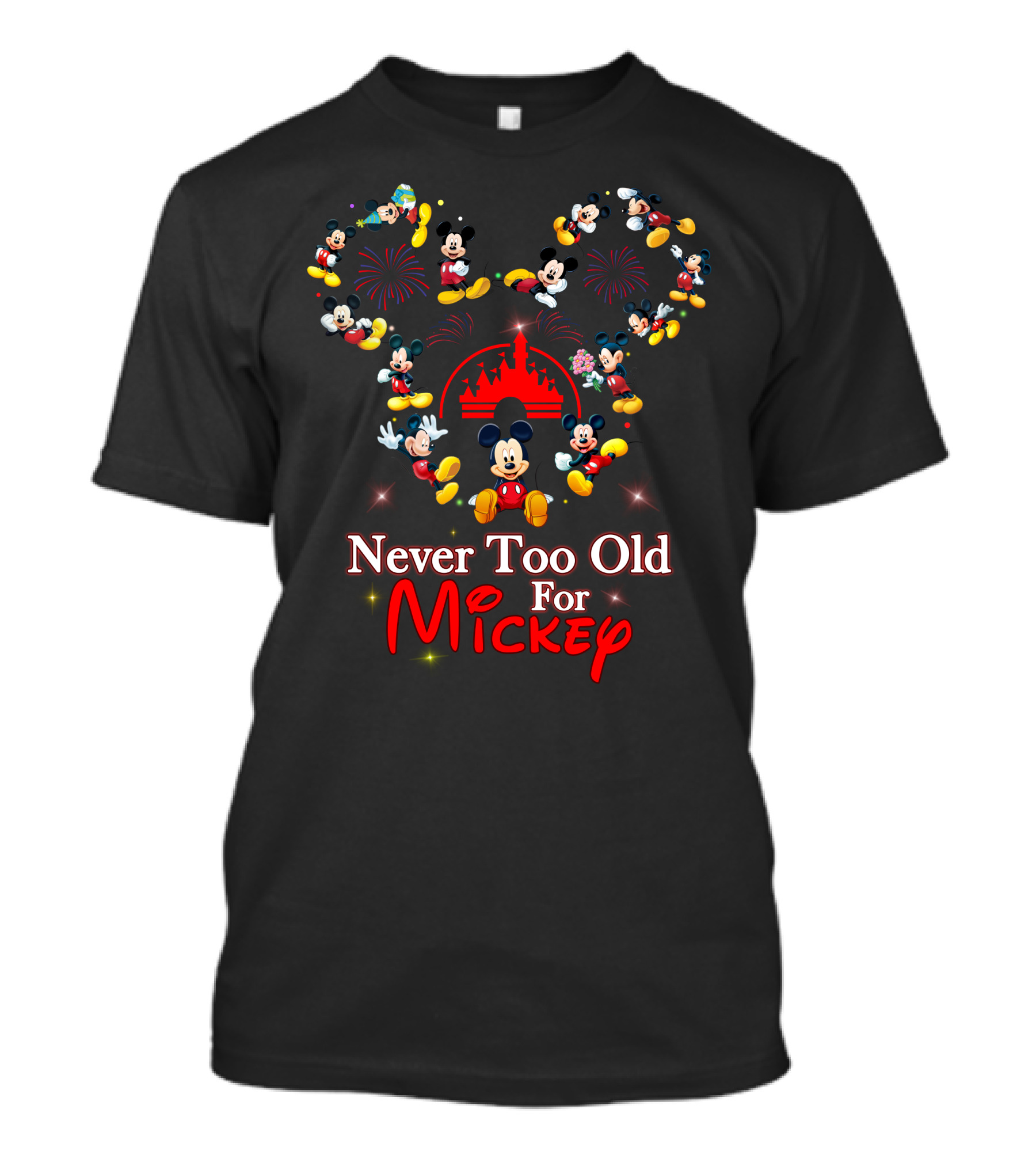 Never Too Old For Mickey Fireworks And Castle Celebration T-Shirt