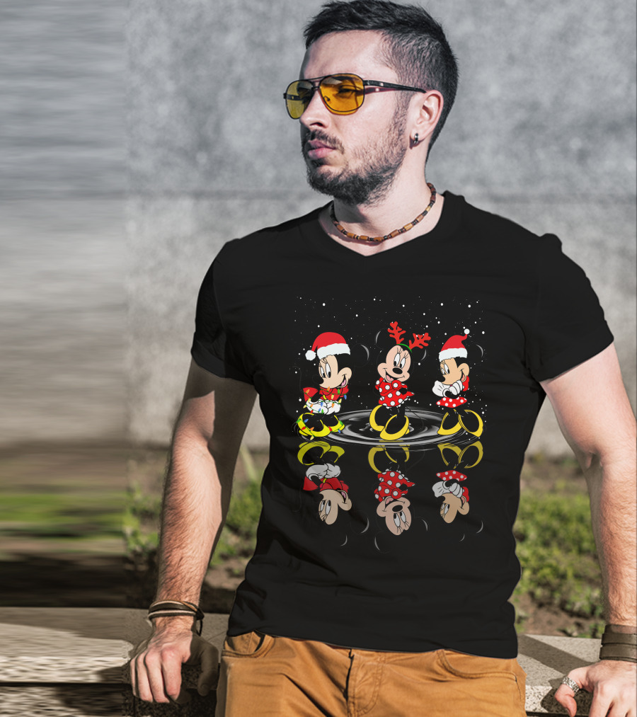 Holiday Mickey And Minnie Christmas Reflections T-Shirt