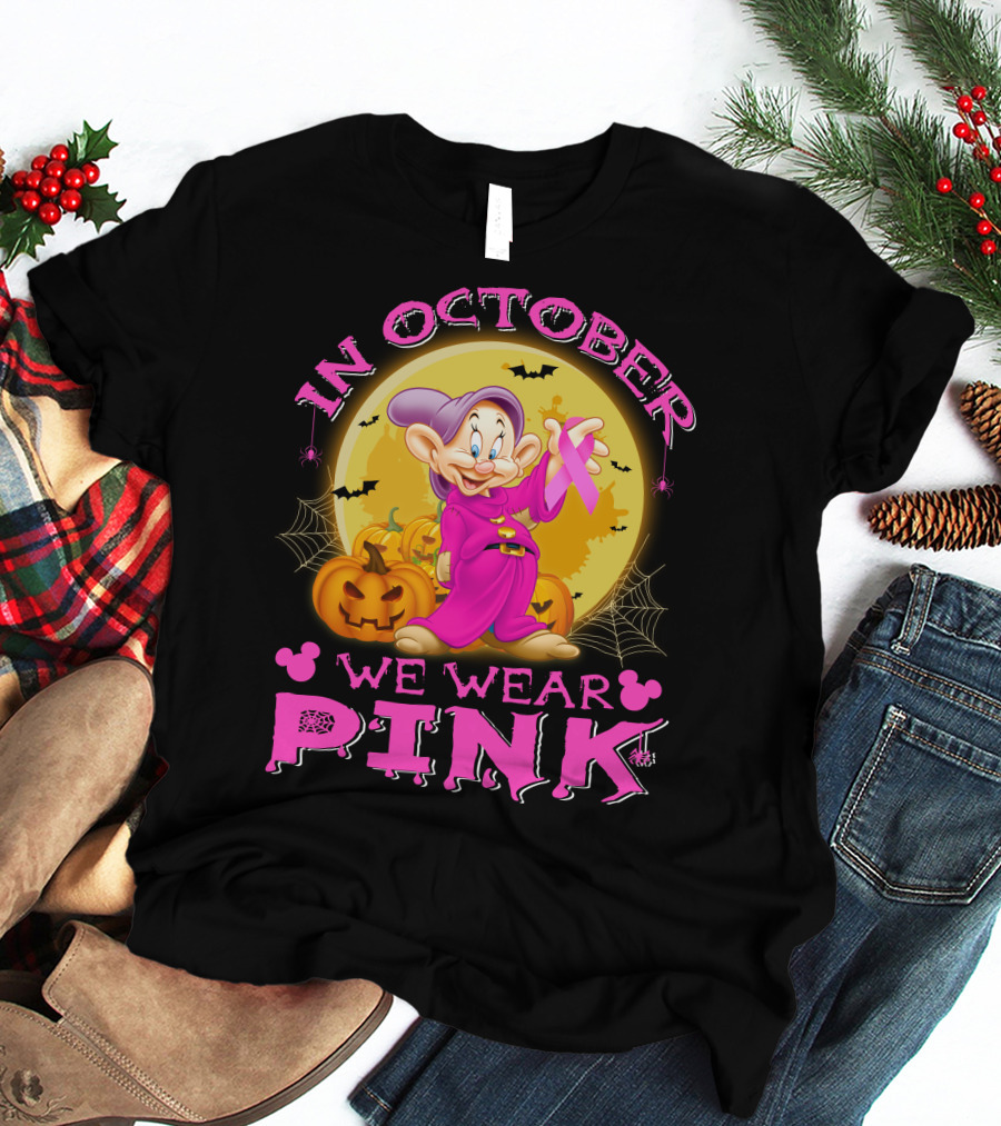 In October We Wear Pink Dopey Halloween T-Shirt