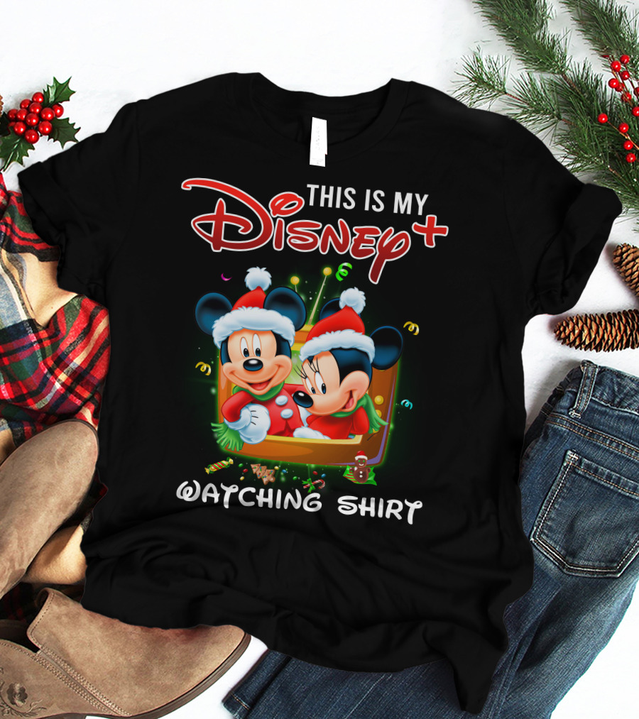 This Is My Disney Plus Watching Shirt Minie And Mickey T-Shirt