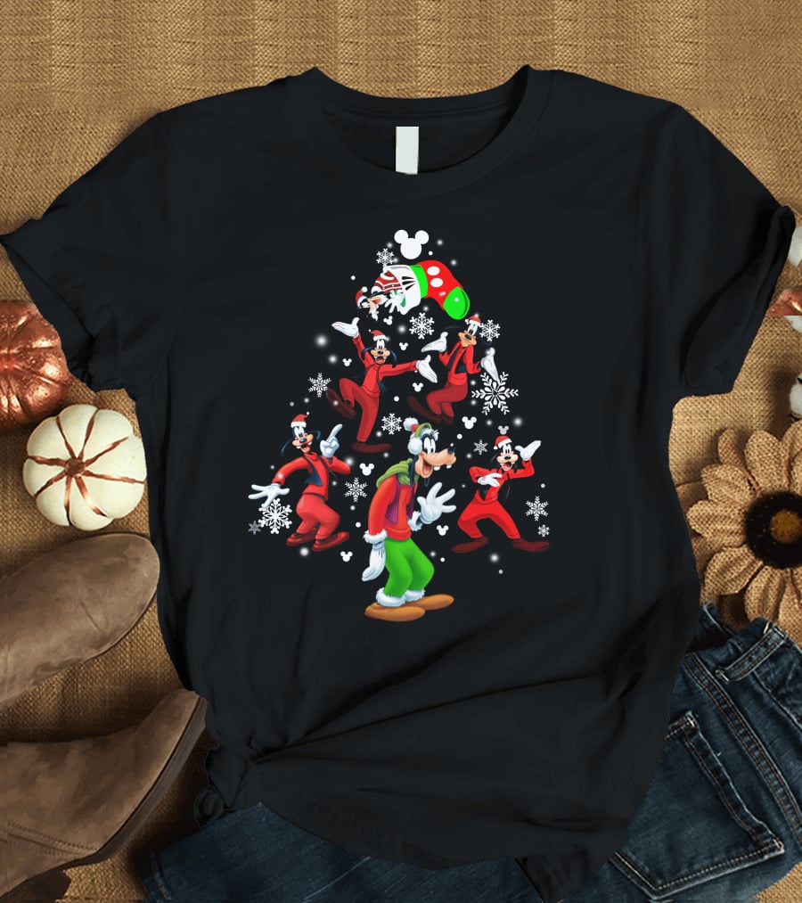 Goofy Christmas Snowflakes Santa Suit Festive Holiday Celebration T-Shirt