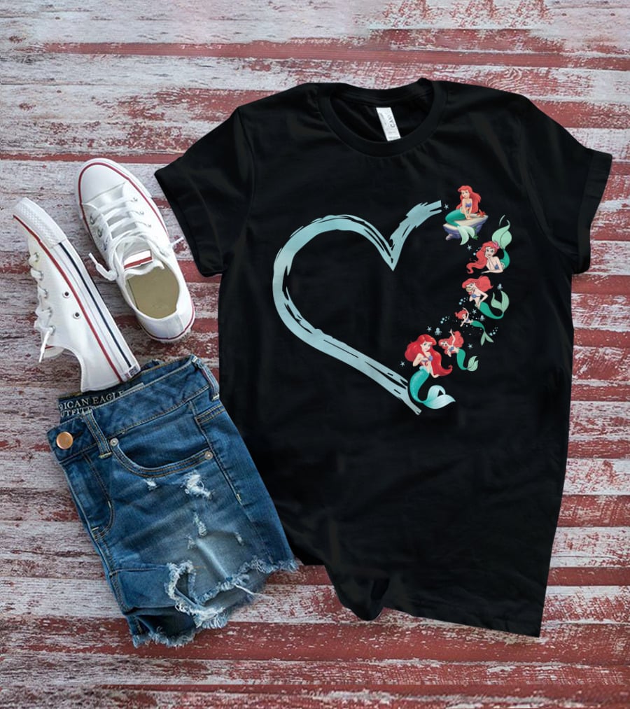 Heart-Shaped Ariel Mermaid Variations T-Shirt