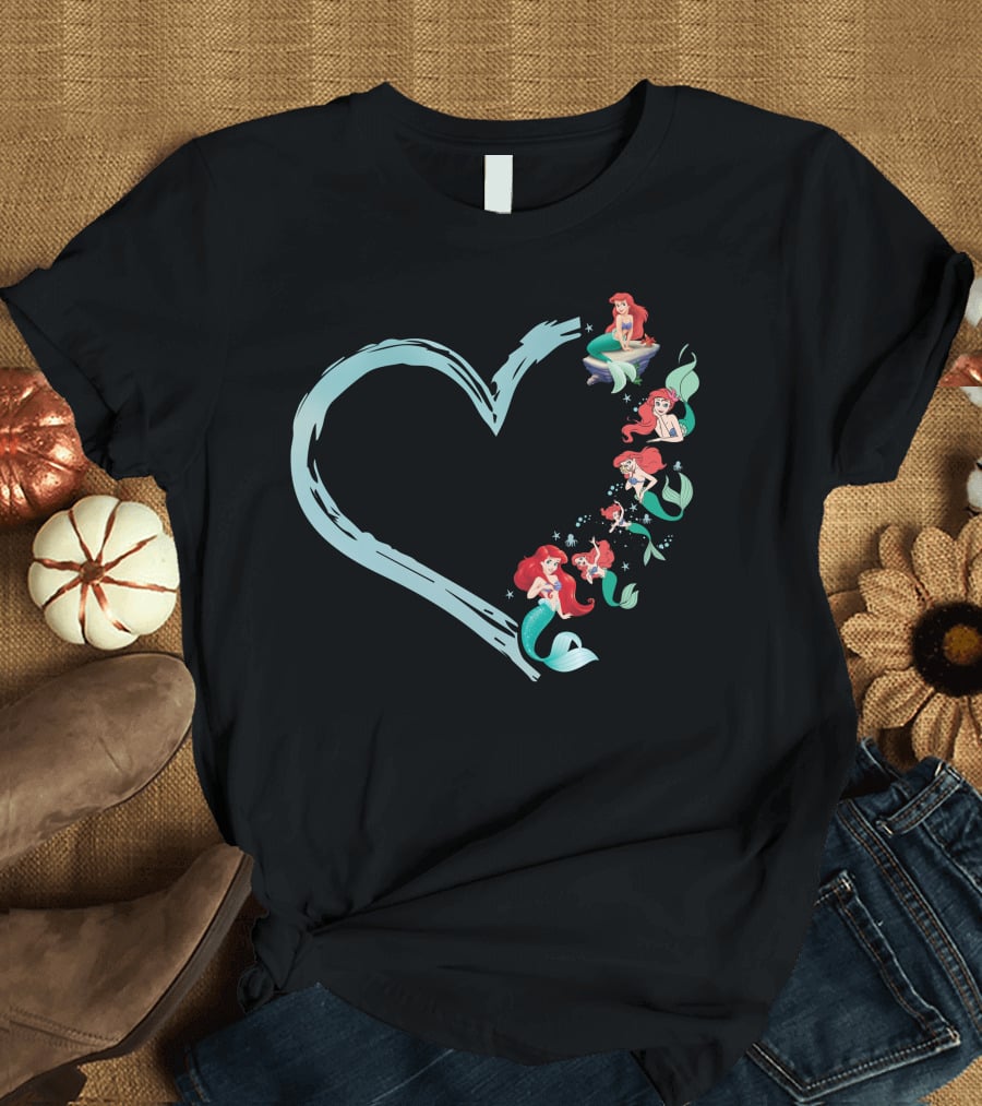 Heart-Shaped Ariel Mermaid Variations T-Shirt