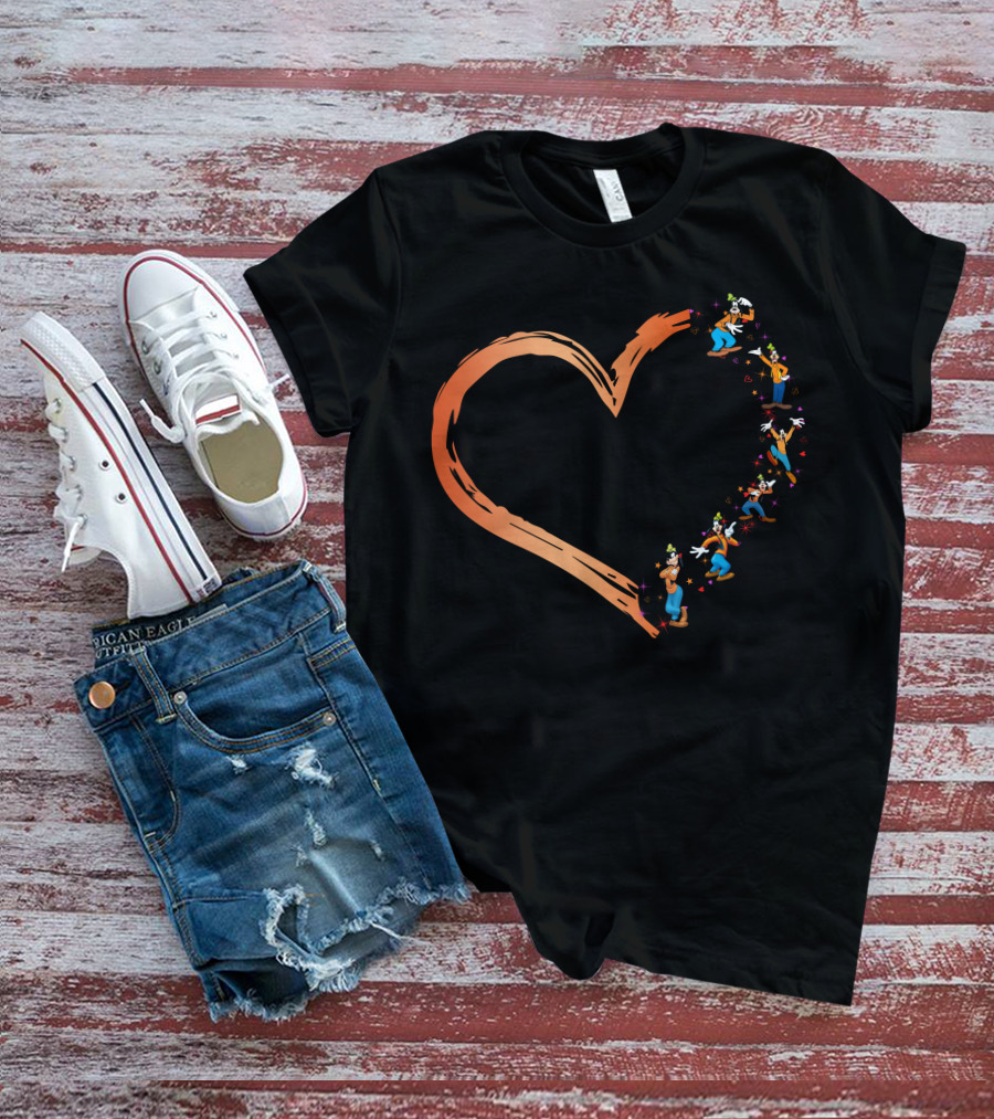 Goofy Heart Brushstroke Disney T-Shirt