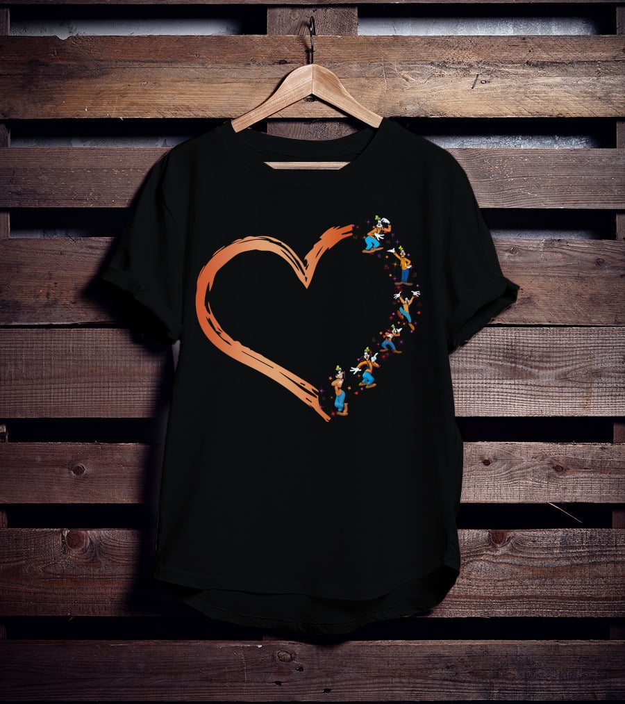 Goofy Heart Brushstroke Disney T-Shirt