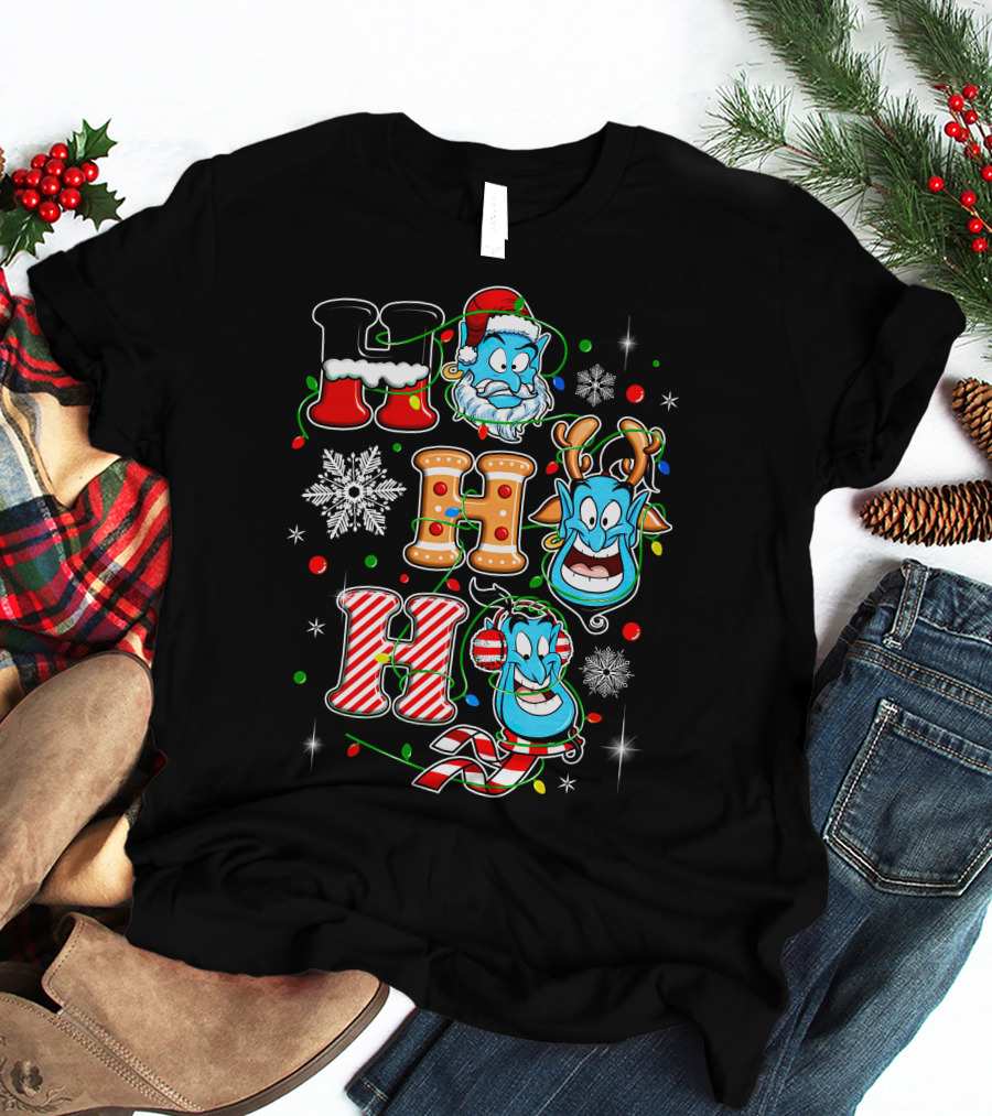 Ho Ho Ho Magic Lamp Holiday Characters T-Shirt