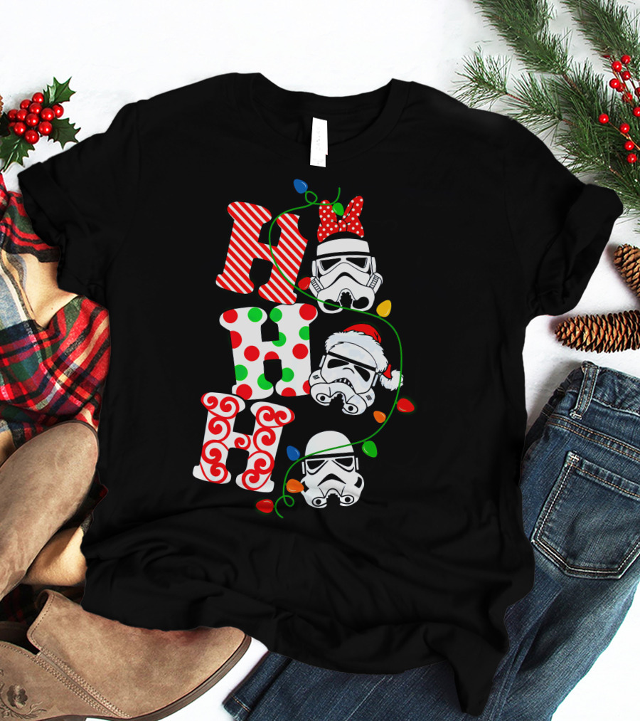 Ho Ho Ho Star War Stormtrooper Christmas Lights T-Shirt