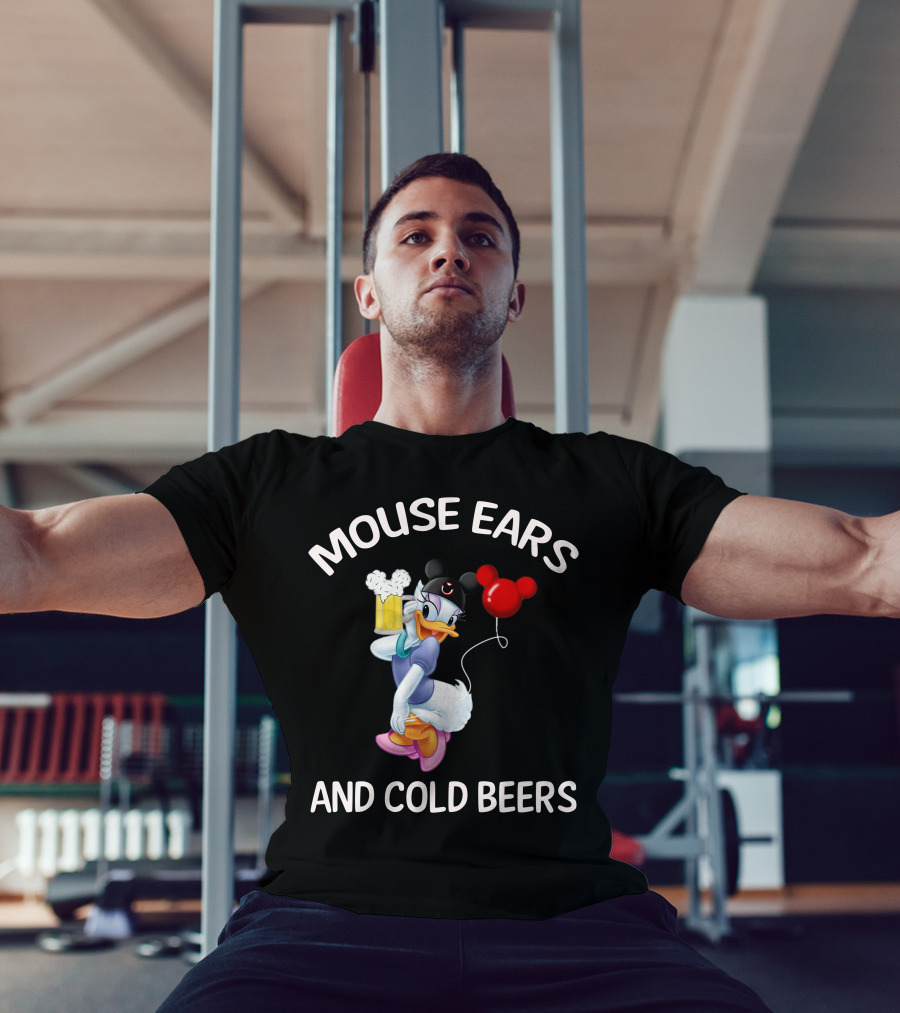 Mouse Ears And Cold Beers Daisy Duck Balloon And Beer Cartoon T-Shirt