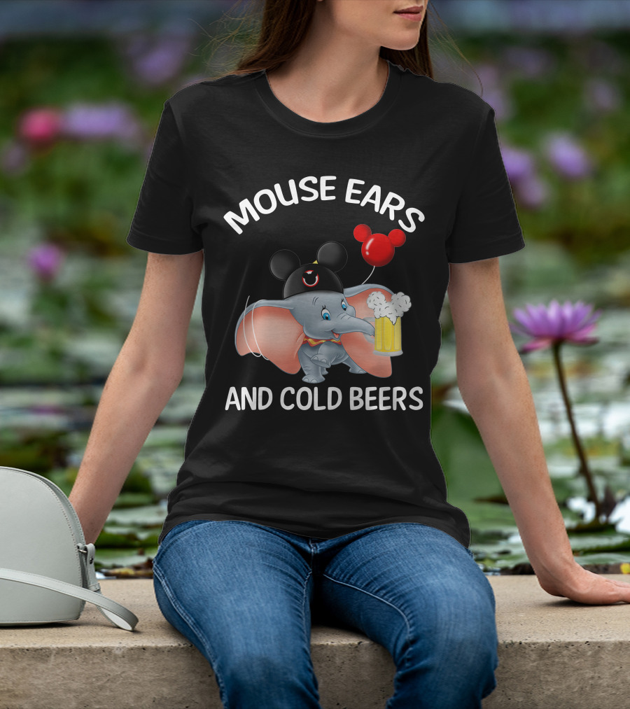 Mouse Ears And Cold Beers Dumbo Balloon Hat Drink T-Shirt