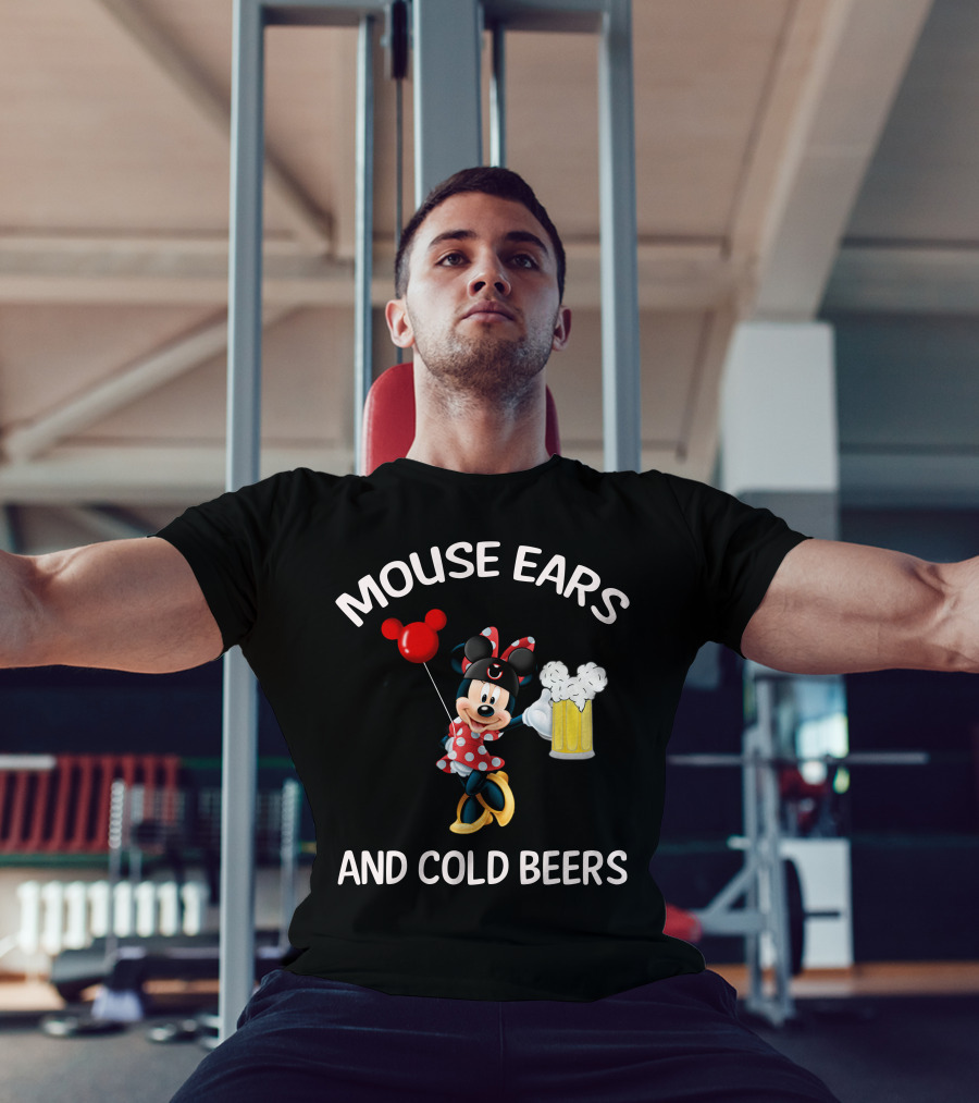 Minnie Mouse Ears And Cold Beers Balloon And Mug T-Shirt