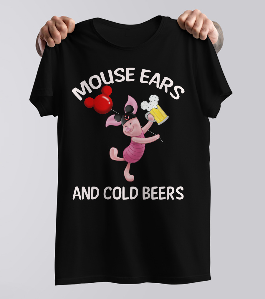 Mouse Ears And Cold Beers Piglet Balloon T-Shirt