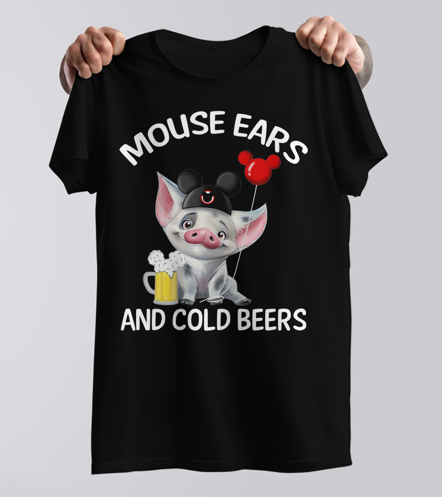 Mouse Ears And Cold Beers Pua Pig T-Shirt