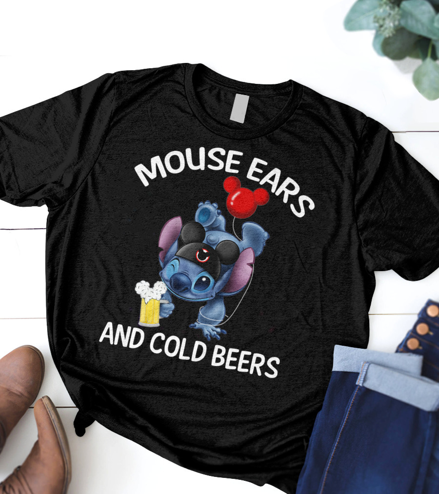 Mouse Ears And Cold Beers Stitch Balloon T-Shirt
