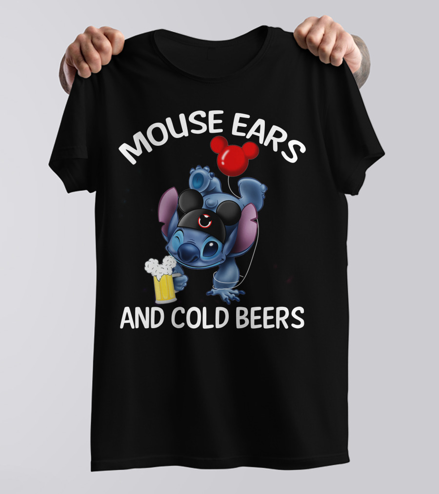 Mouse Ears And Cold Beers Stitch Balloon T-Shirt