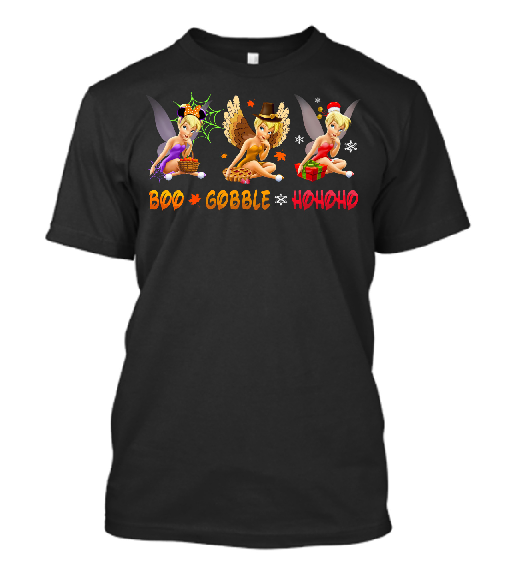 Tinker Bell Boo Gobble Ho Ho Ho T-Shirt