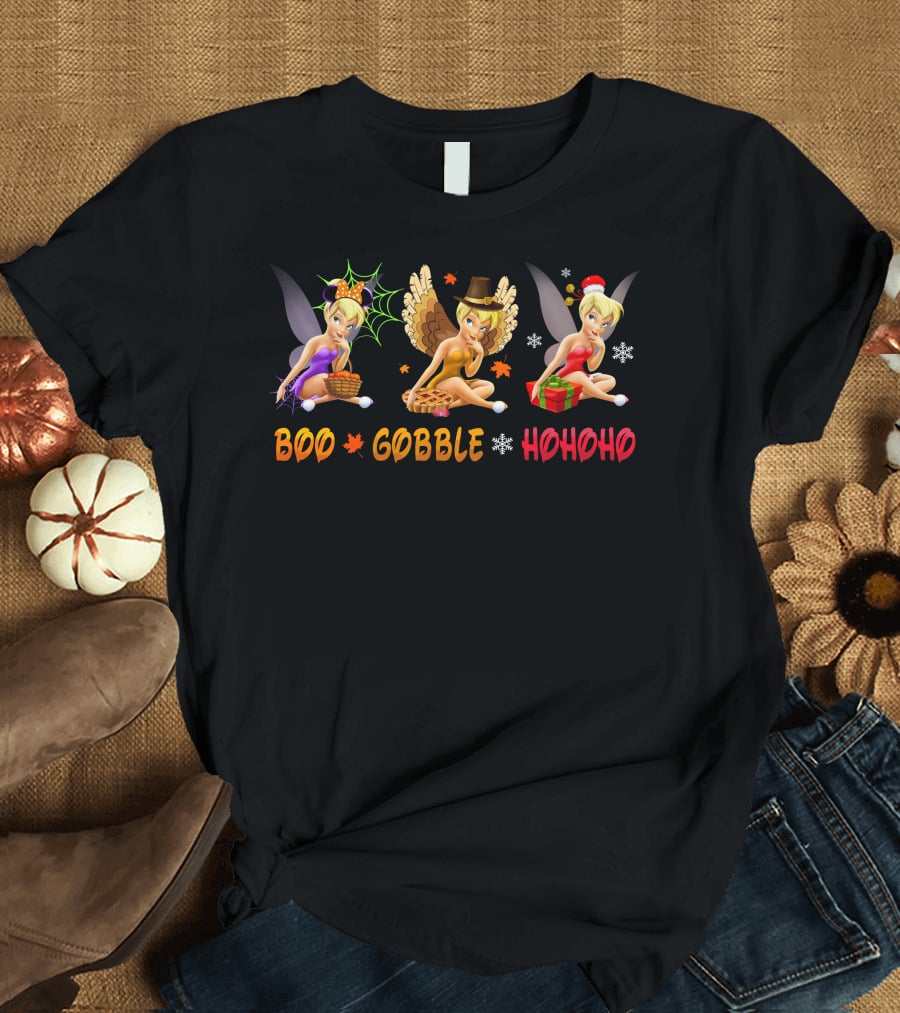 Tinker Bell Boo Gobble Ho Ho Ho T-Shirt