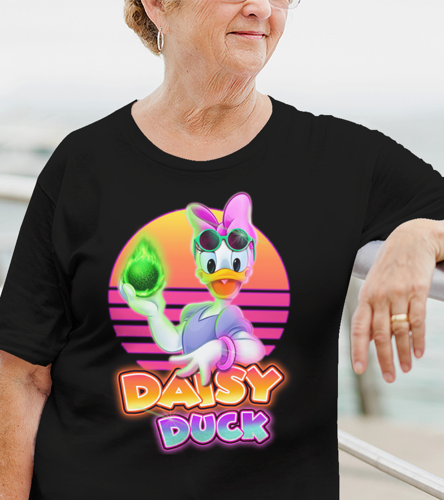 Daisy Duck Neon Glow Vintage Retro Aesthetic T-Shirt