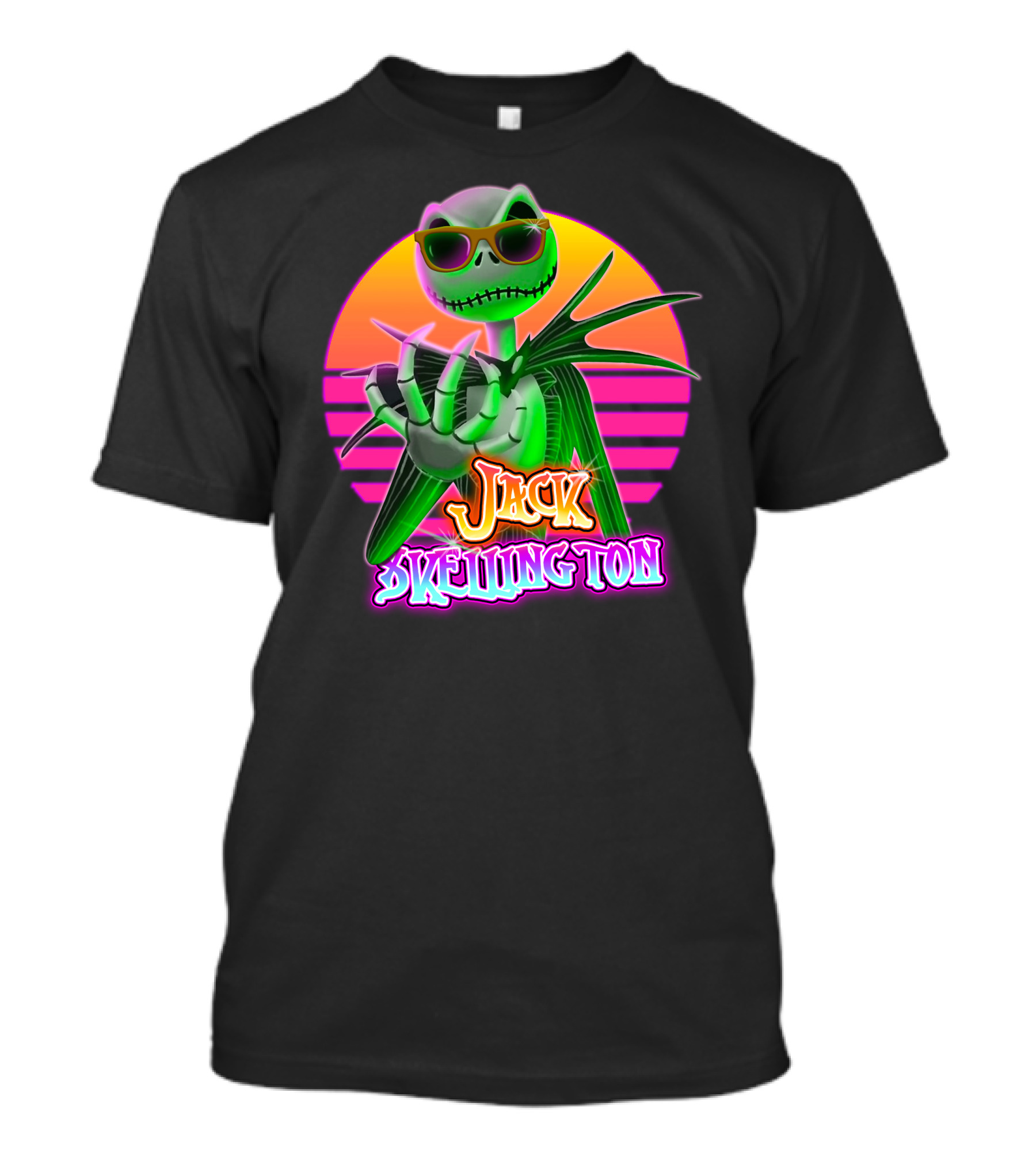 Jack Skellington Retro Neon Style T-Shirt