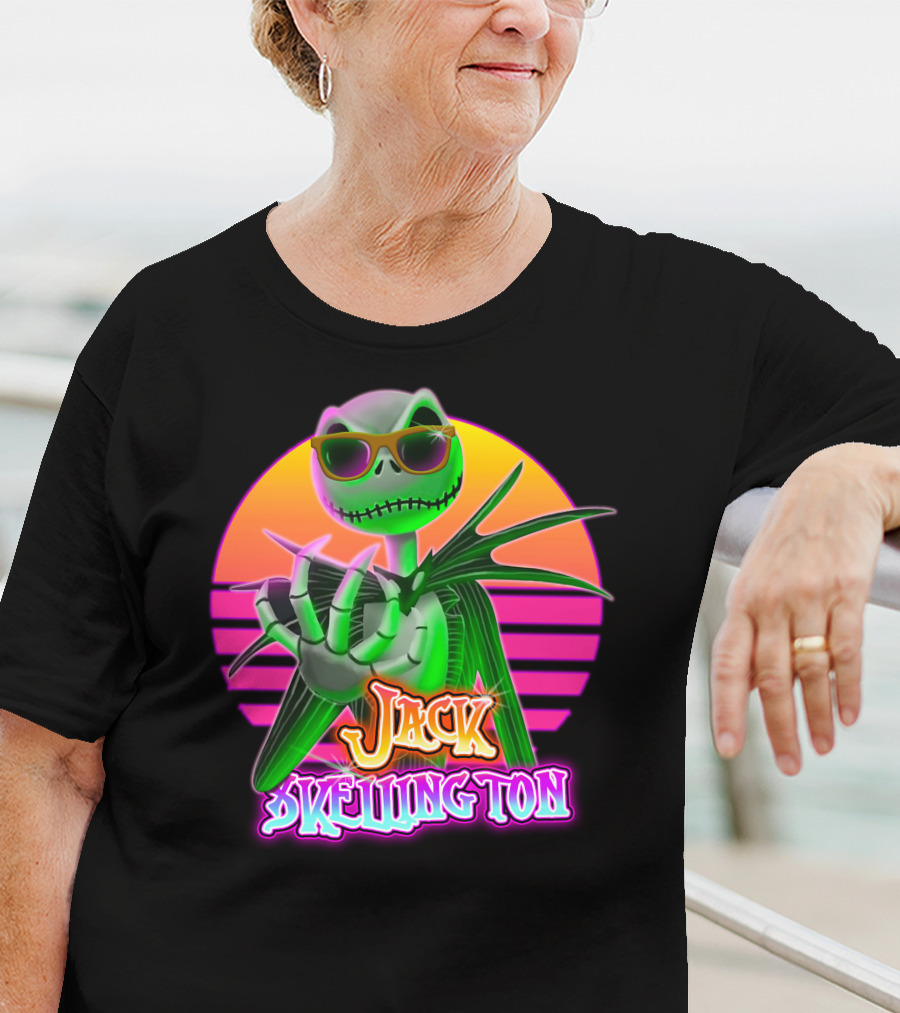 Jack Skellington Retro Neon Style T-Shirt