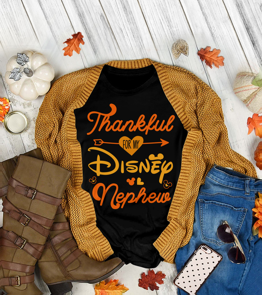 Thankful For My Disney Nephew Thanksgiving T-Shirt