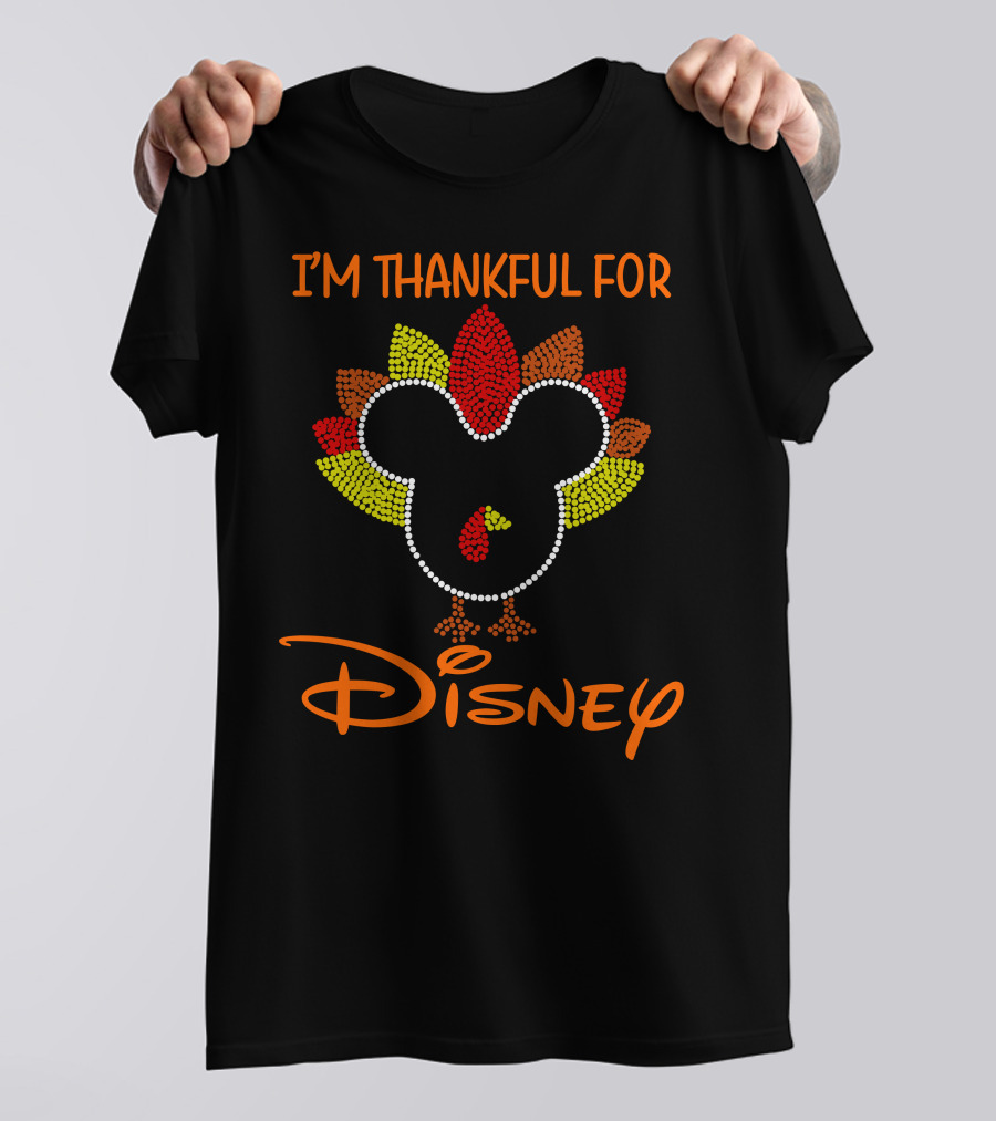 I'm Thankful For Disney Thanksgiving Turkey Mickey T-Shirt