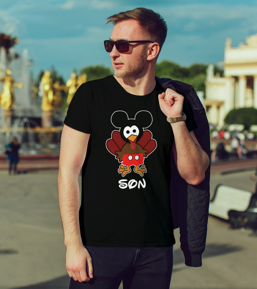 Thanksgiving 33 Son Mouse Turkey T-Shirt