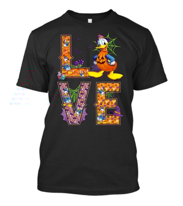 Donald Love Halloween Pumpkin Theme T-Shirt