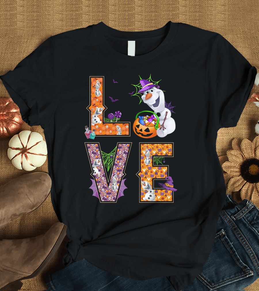 Love Olaf Halloween Magic Pumpkin Candy Fun T-Shirt