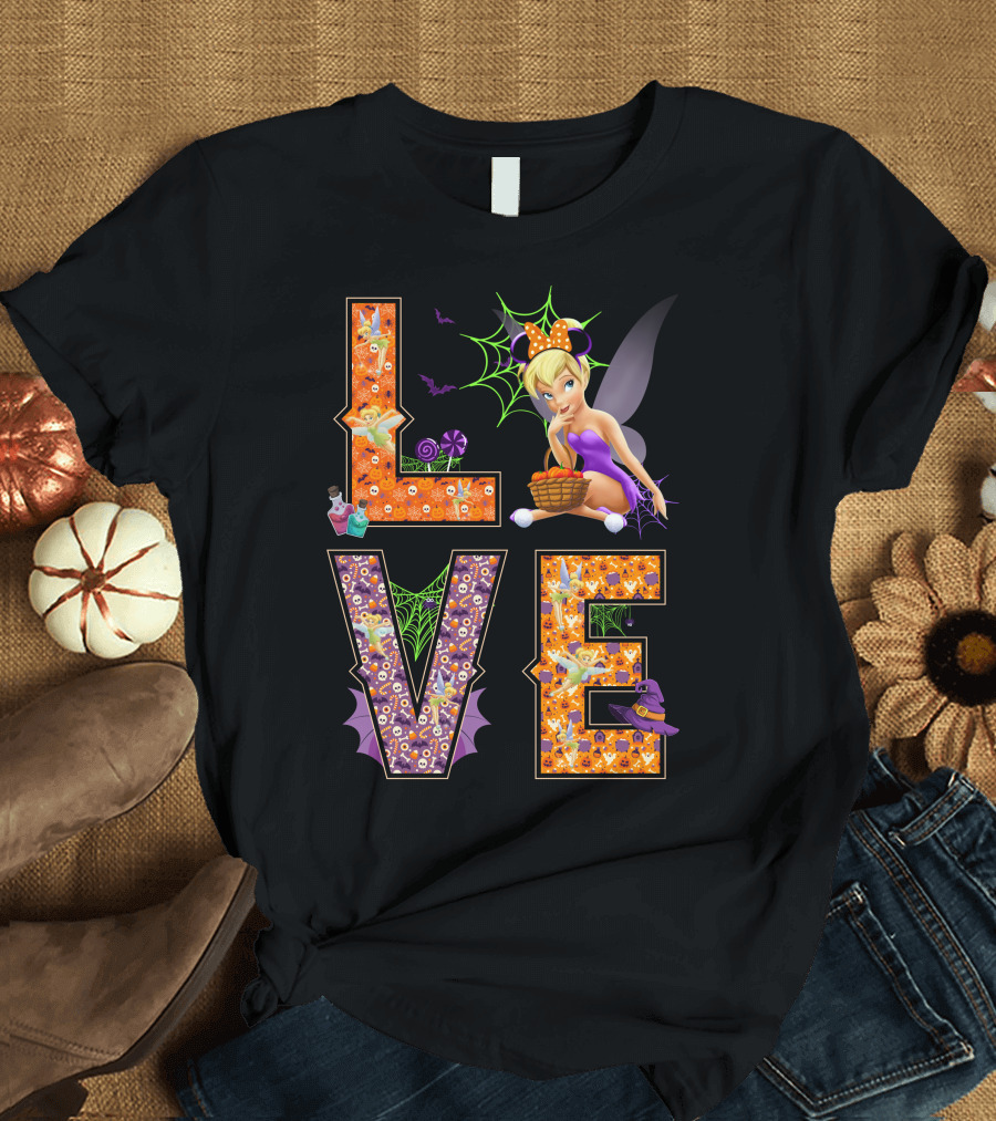 Love Tinkerbell Halloween Theme T-Shirt