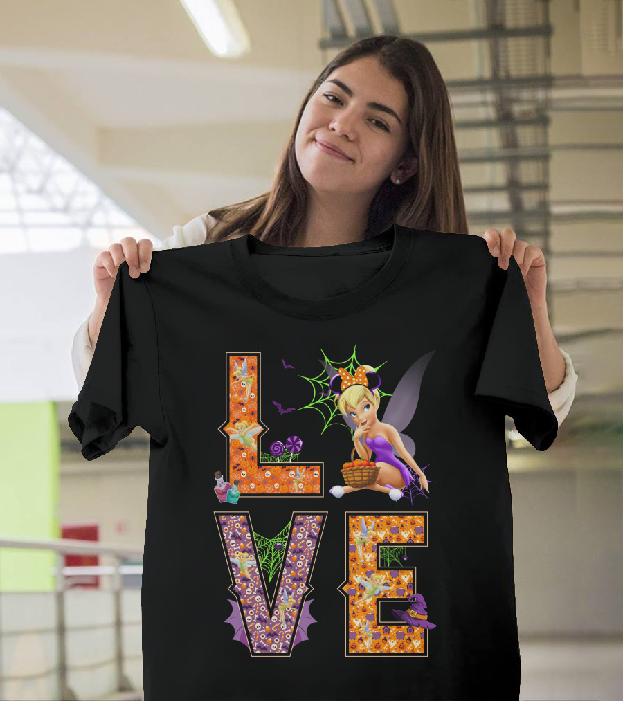 Love Tinkerbell Halloween Theme T-Shirt