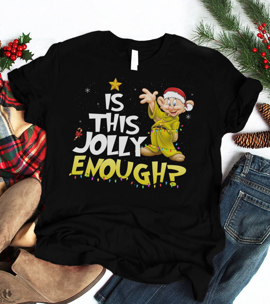 Is This Jolly Enough Dopey Christmas Lights T-Shirt