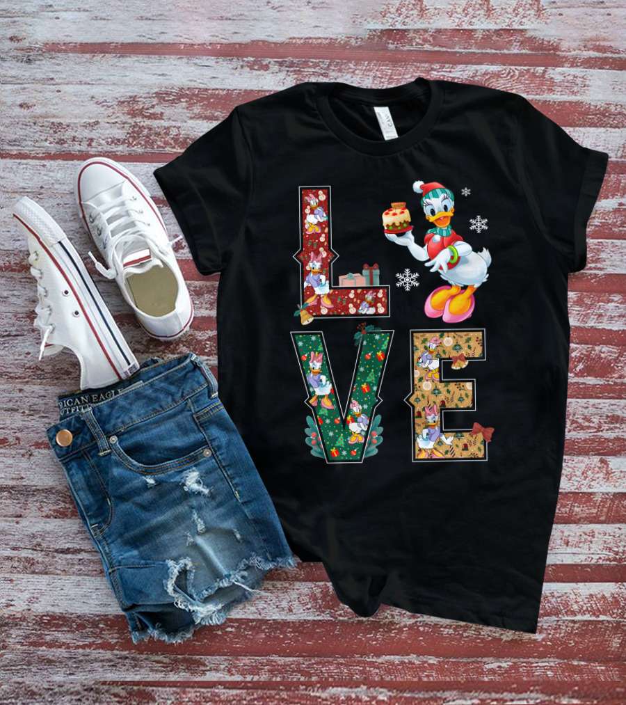 Daisy Duck Christmas Love Holiday Theme T-Shirt