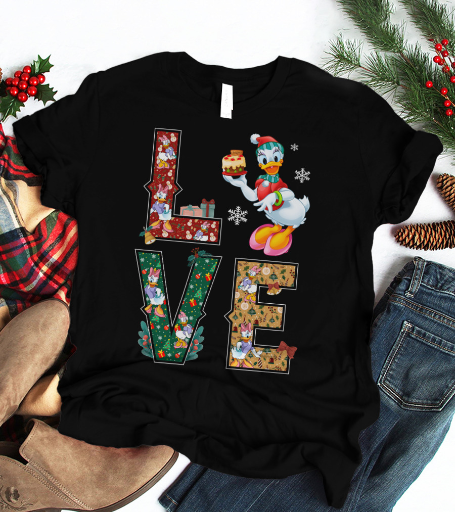Daisy Duck Christmas Love Holiday Theme T-Shirt