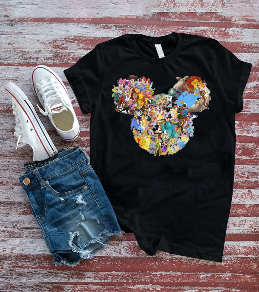 Disney Mickey Mouse Icon With Classic And Modern Characters T-Shirt