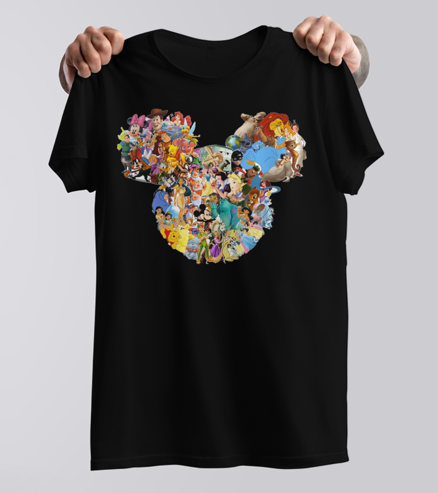 Disney Mickey Mouse Icon With Classic And Modern Characters T-Shirt