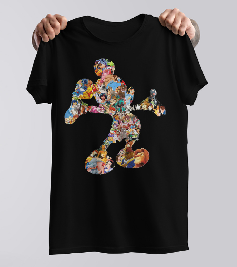 Disney Character Collage Mickey Mouse T-Shirt