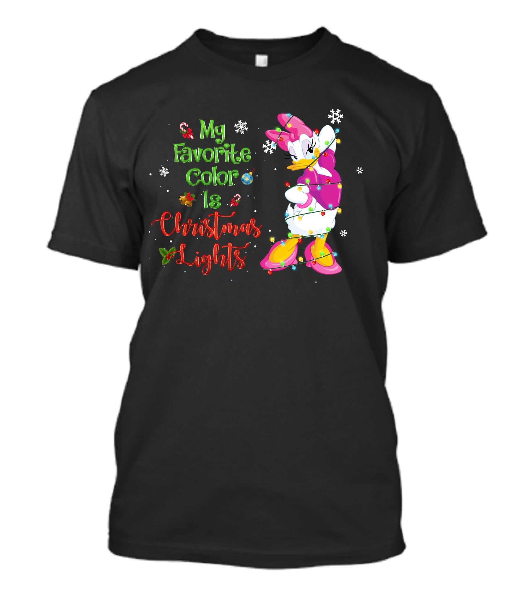 My Favorite Color Is Christmas Lights Daisy T-Shirt